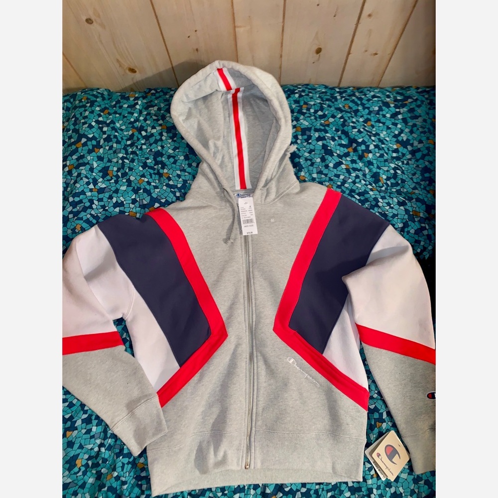 Champion Reverse Weave Colorblock Hoodie size M